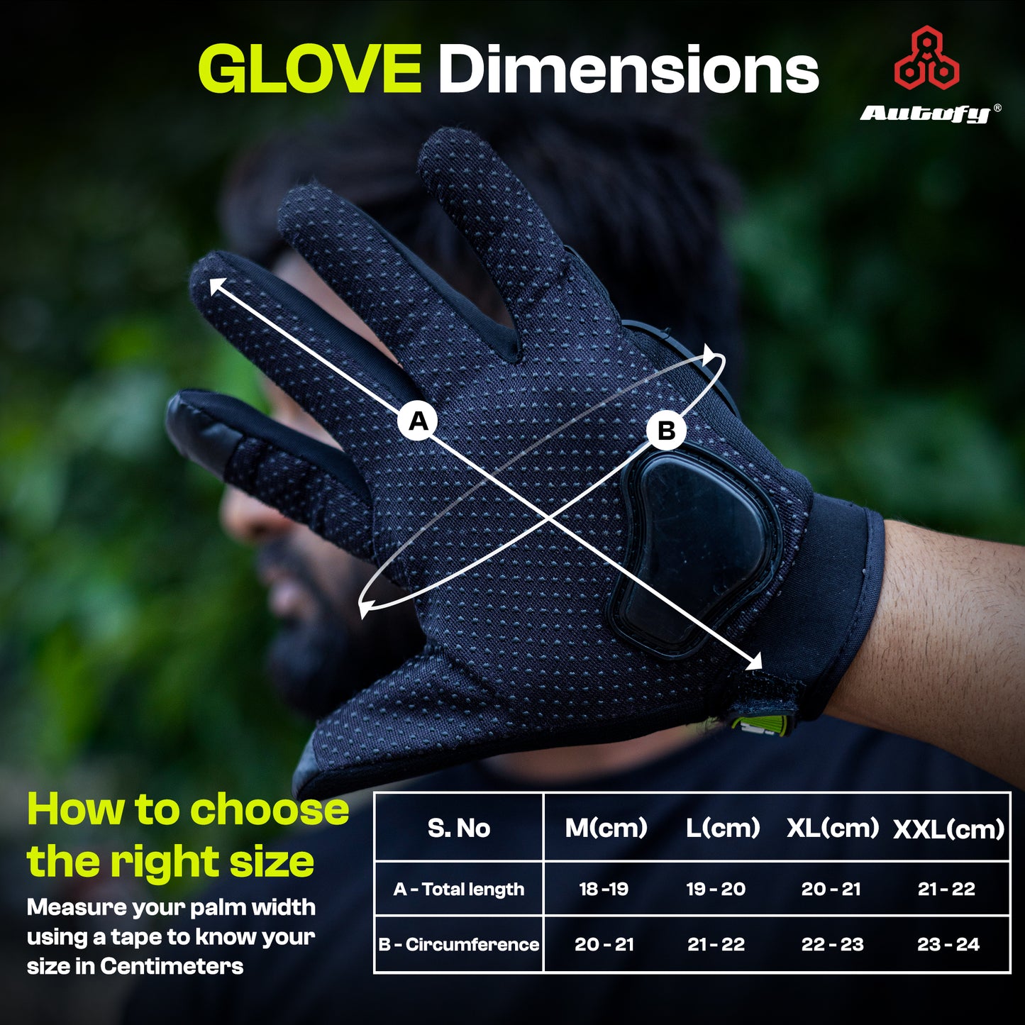 Autofy FANTOM Bike Riding Gloves (Neon Green)