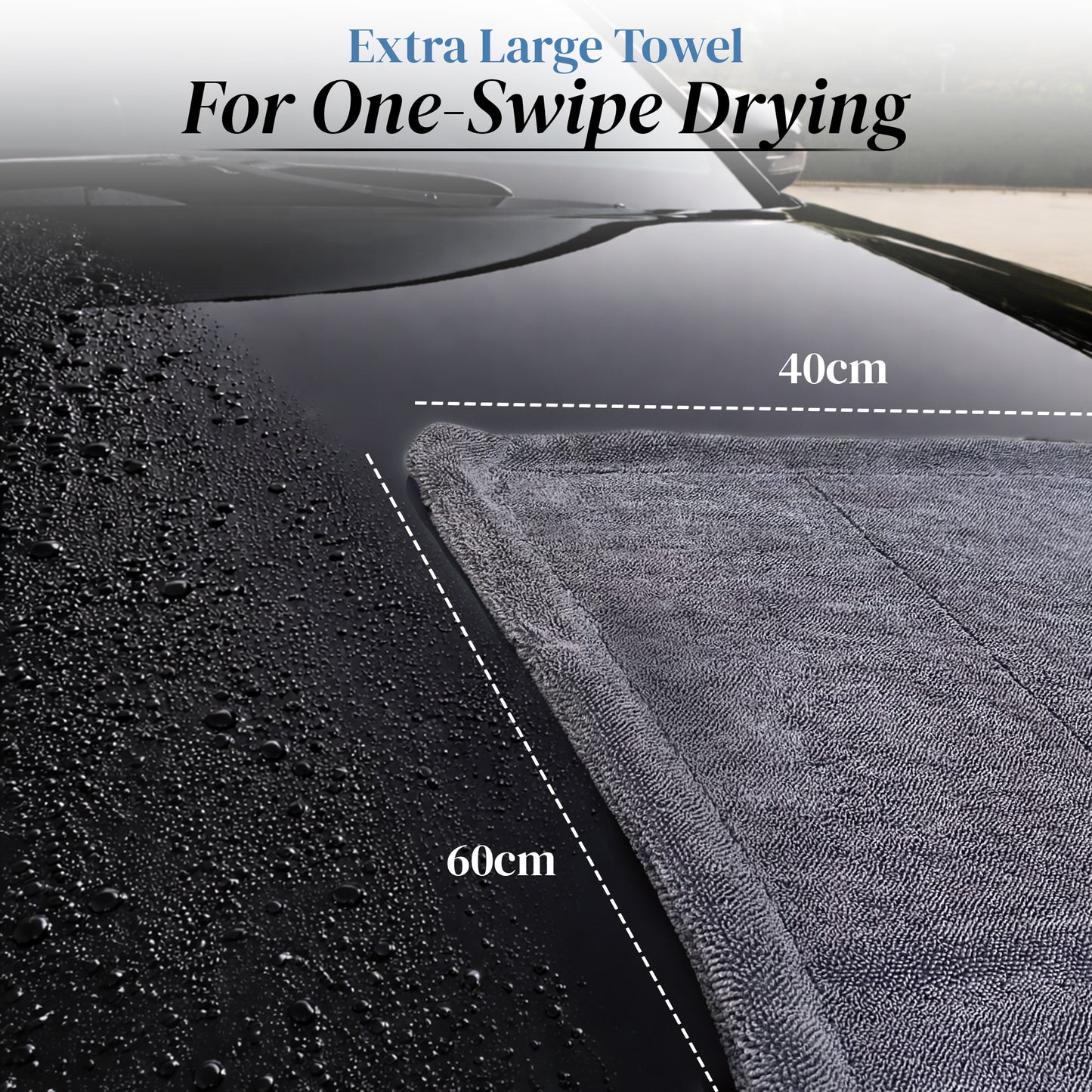 Autofy 1200 GSM Double Sided Twisted Loop Microfiber Towel (40cm * 60cm Multicolour)