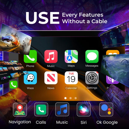 Autofy K2 Wireless Carplay Adapter & Android Auto with USB Type A & Type C Ports