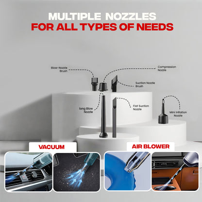 Autofy Storm 2 Powerful & Fully Wireless Car Vacuum Cleaner Air Blower - 12000PA 2.5X More Suction Power