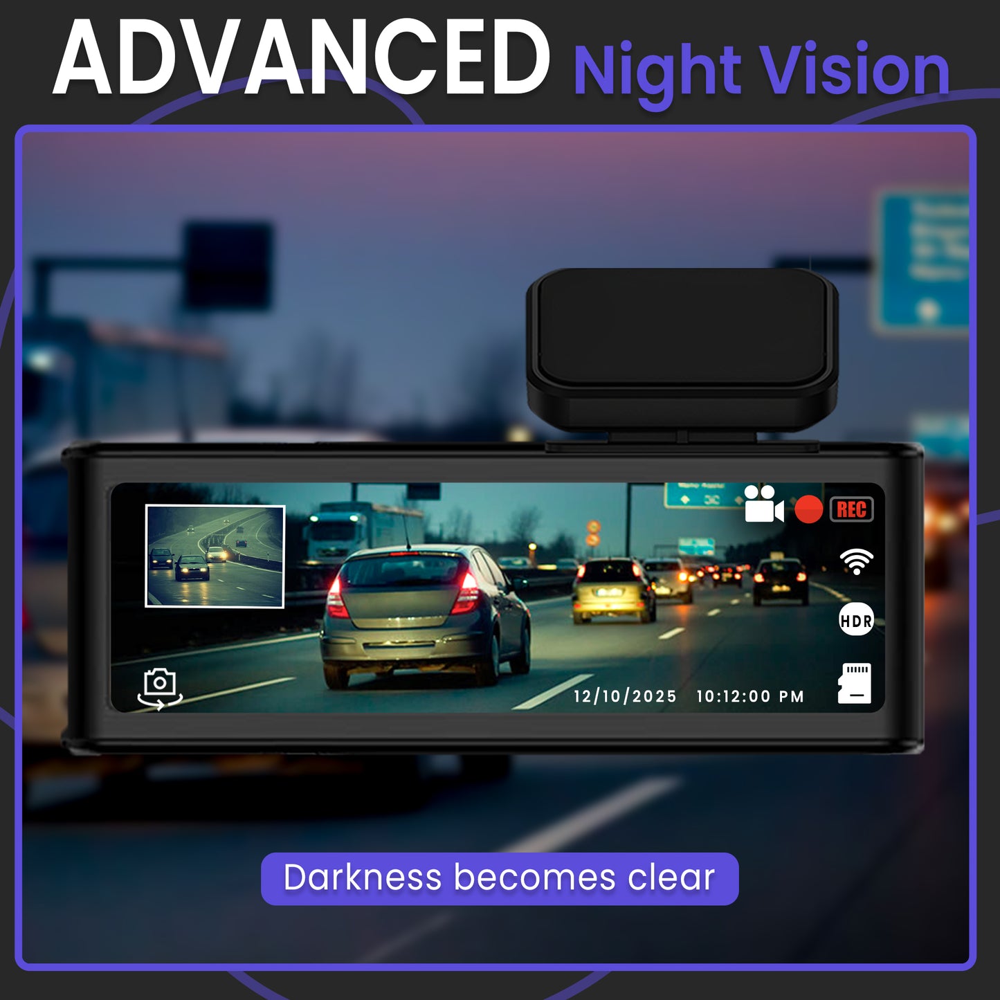 Autofy V81 Car Dash Camera 4K Ultra HD (8MP) Front 2K QHD (4MP) Rear Dash Camera