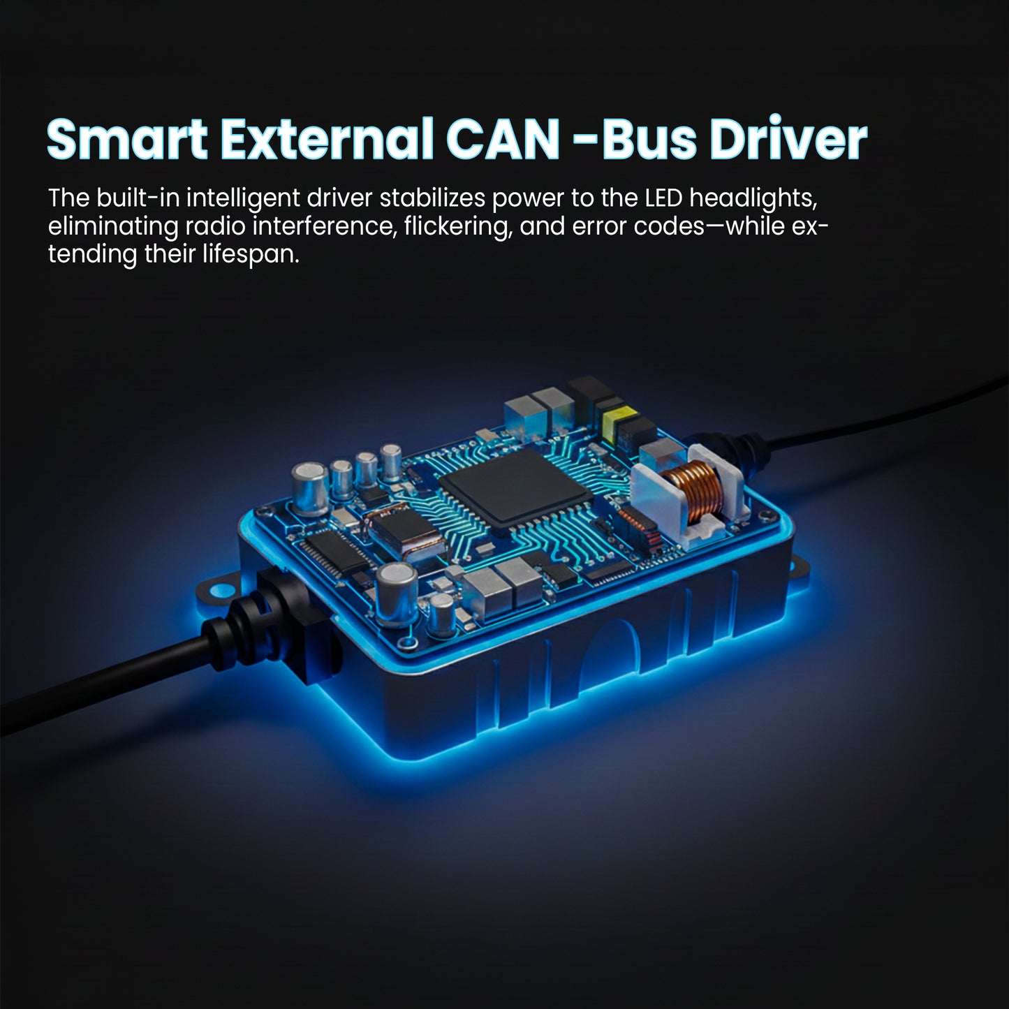 Autofy Falcon LED Headlight Bulb for Car 240W 24000LM 6000K Bright White IP68 Waterproof - H4/H19 OEM Plug & Play Fitting