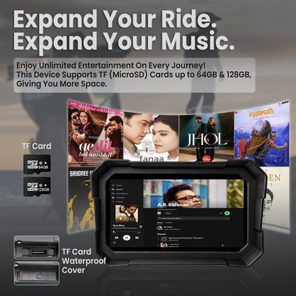 Autofy Motoplay Waterproof 5’ Inch Bike Navigation Carplay Screen - New Quick Detatchable Design