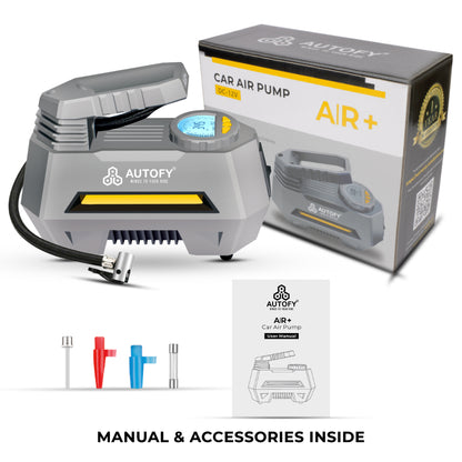 Autofy AIR+ 150PSi Car Tyre Inflator Pump (Digital & Analog Hybrid Display)