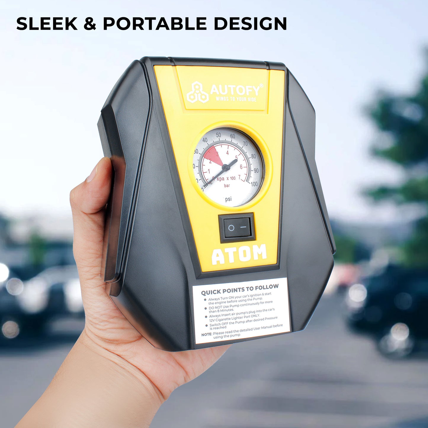 Autofy Atom Car Tyre Inflator 100PSi