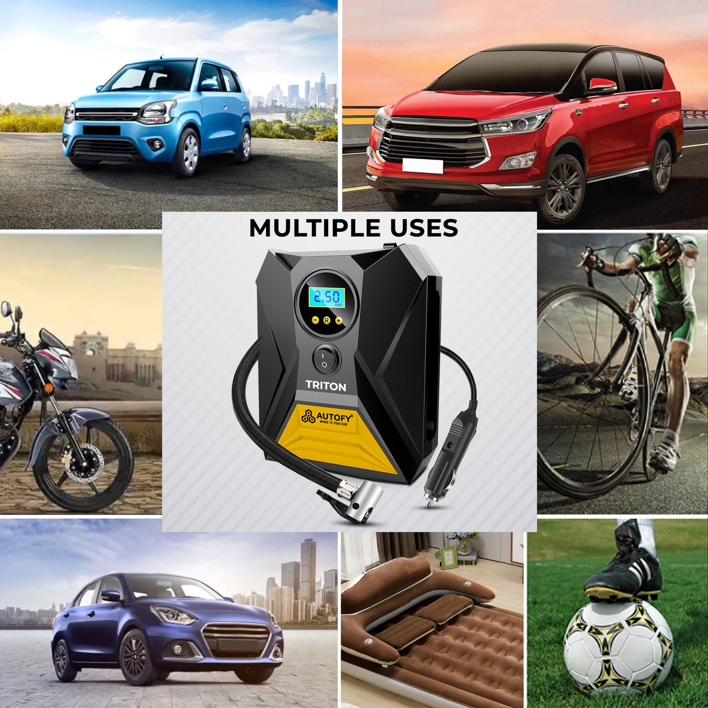 Autofy TRITON Tyre Inflator with AUTO Cut 150PSi