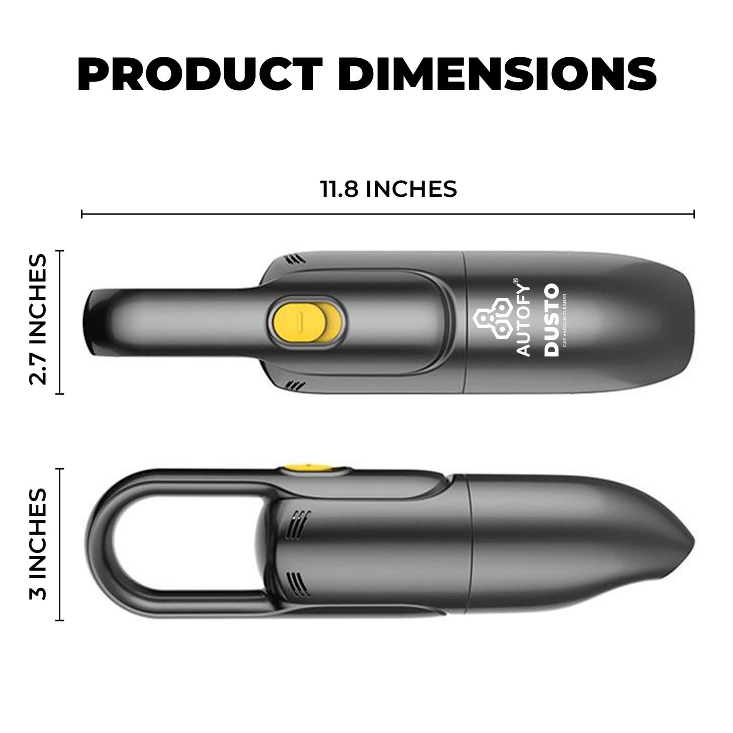 Autofy DUSTO Wet & Dry Car Vacuum Cleaner with Copper Coil Motor
