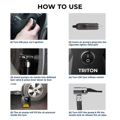 Autofy TRITON Tyre Inflator with AUTO Cut 150PSi
