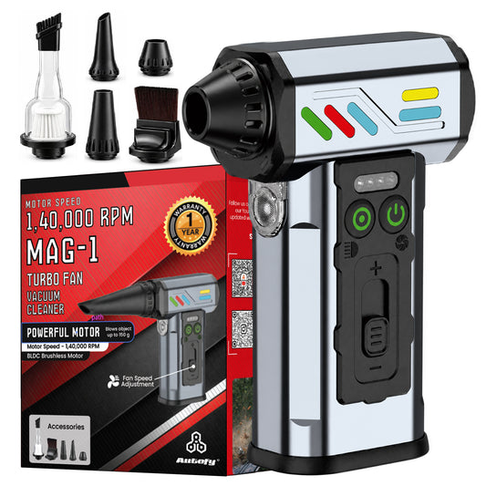 Autofy MAG-I Cordless Turbo Fan Air Duster - Vacuum Cleaner - Powerful 140000 RPM 8000mAH Battery