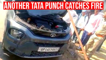 Watch: Tata Punch catches fire, Owner questions about 5 star safety standards