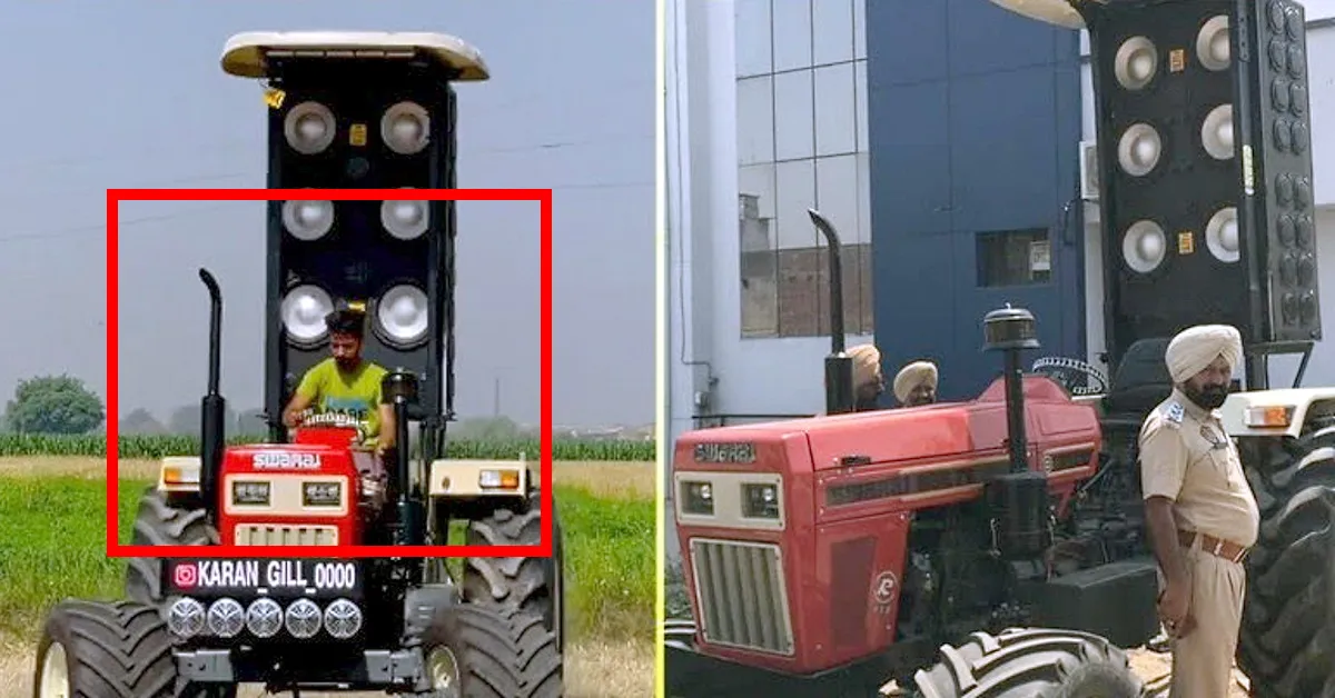 Punjab Police Seizes Modified Tractor With 52 Speakers: imposes a Fine of Rs. 1.5 lakh